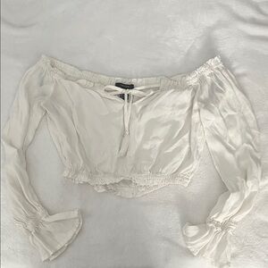 Elegant Off-Shoulder White Blouse